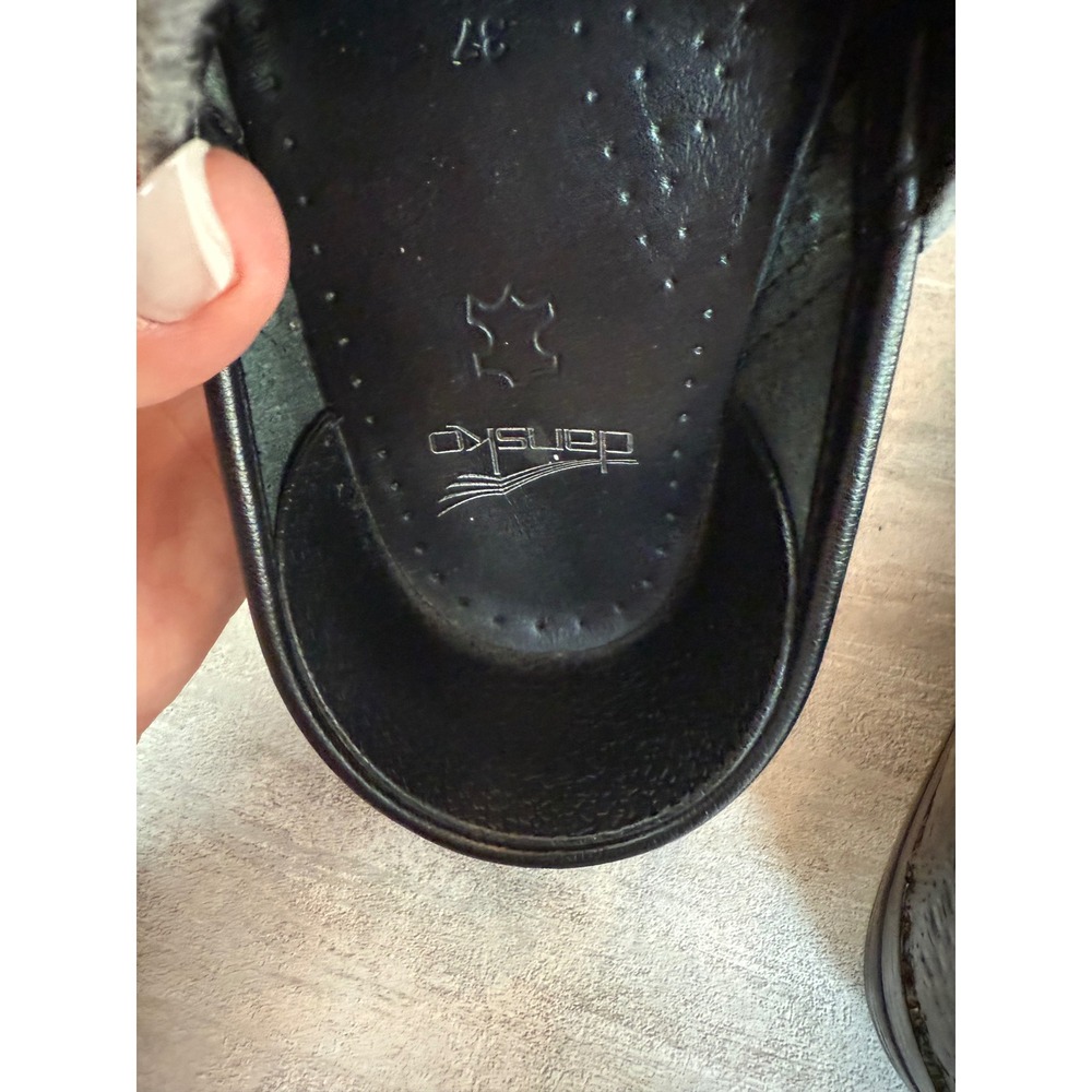 Dansko Women's Clogs Size 37 Black Leather Comfort Shoes Floral‎ Pattern - Picture 12 of 12